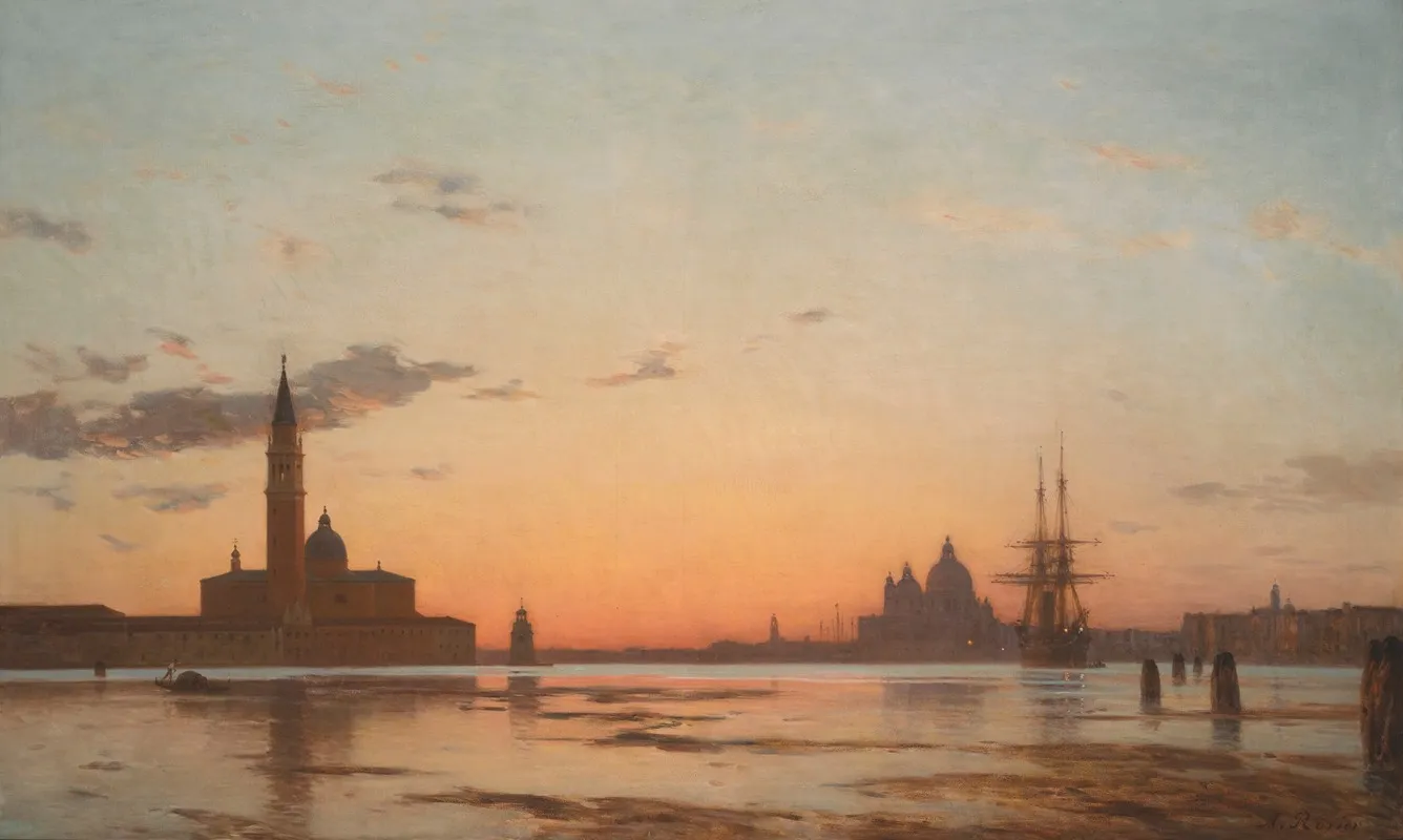 Le Canal San Marco Au Crepuscule Venise