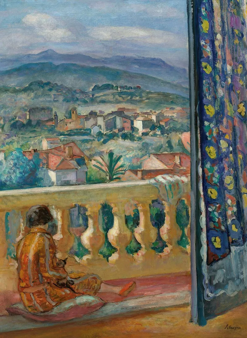 Le Cannet Le Rideau Bleu Wall Art by Henri Lebasque - High-Resolution Digital Print