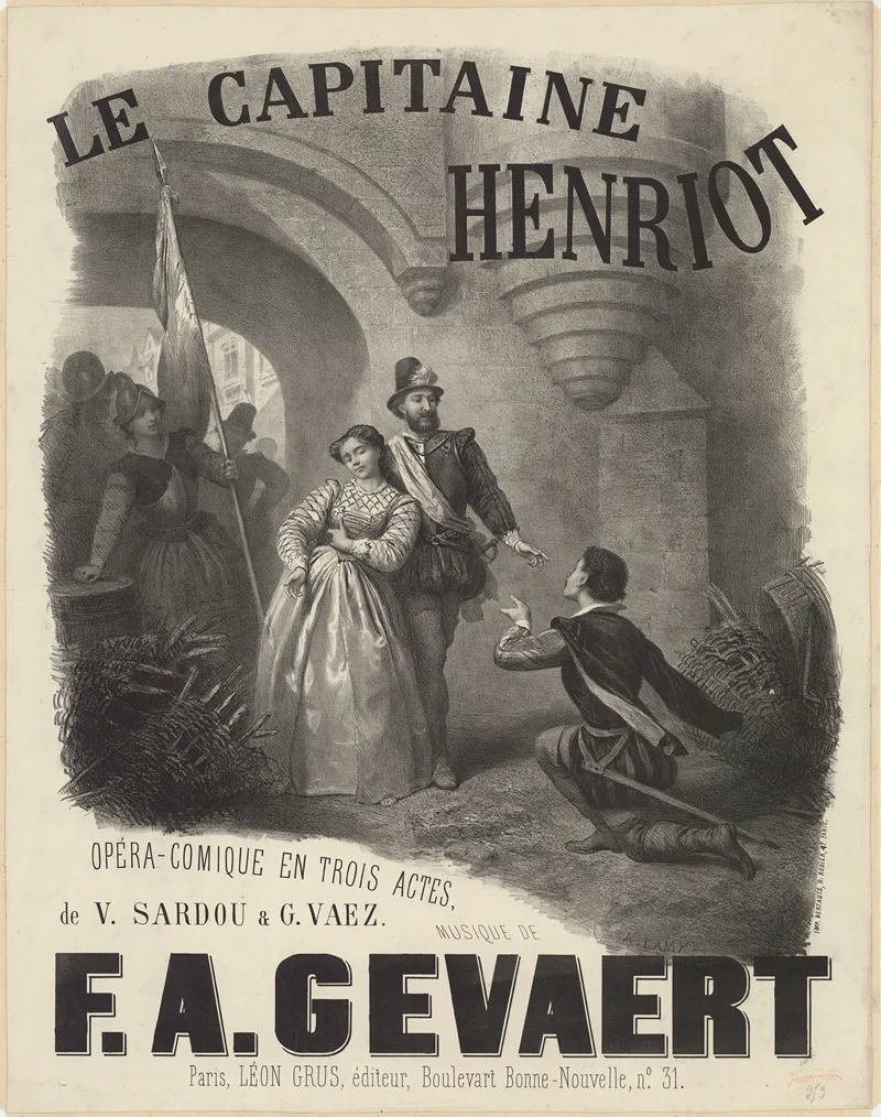 Le Capitaine Henriot Opera Comique En Trois Actes De V Sardou Et G Vaez Wall Art by Pierre-Auguste Lamy - High-Resolution Digital Print