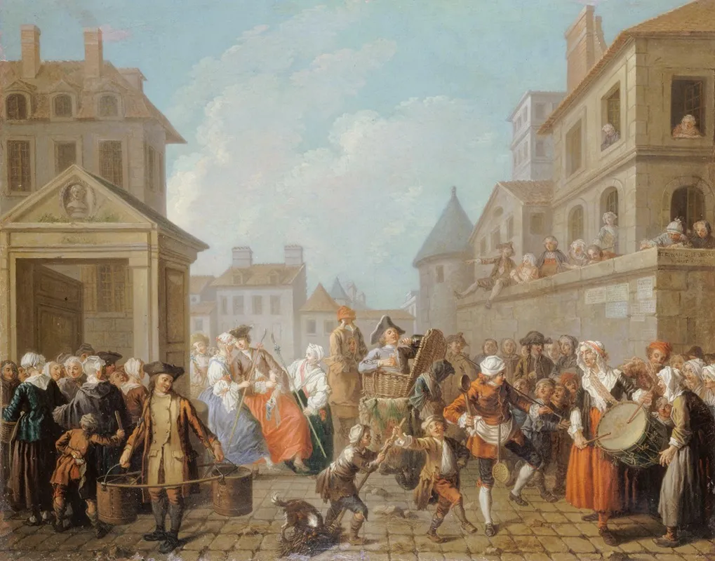 Le Carnaval Des Rues De Paris Wall Art by Etienne Jeaurat - High-Resolution Digital Print