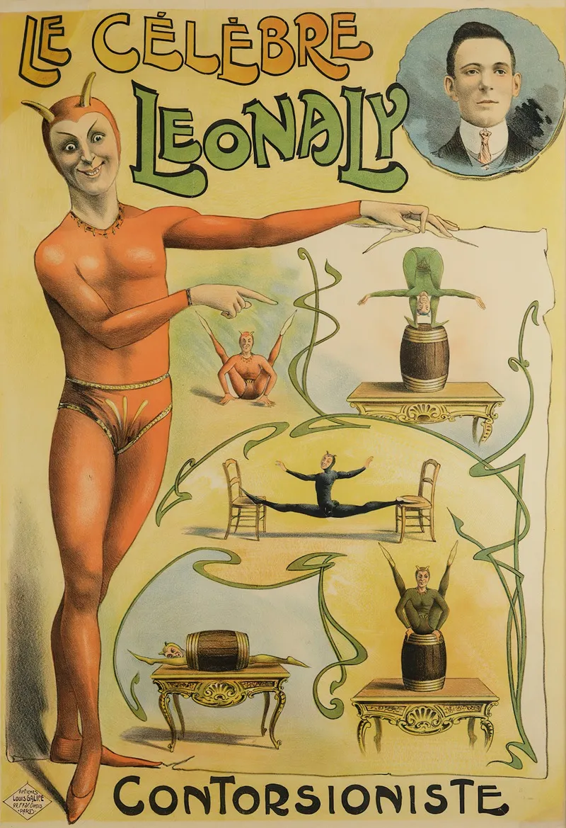 Le Celebre Leonaly Contorsioniste Wall Art by Anonymous - High-Resolution Digital Print