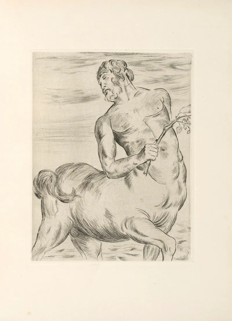 Le Centaure Suivi De La Bacchante Pl 01 Wall Art by Maurice de Guerin - High-Resolution Digital Print
