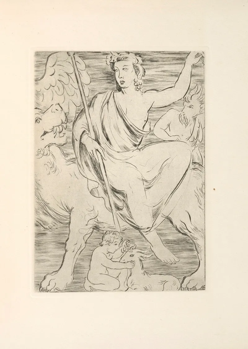 Le Centaure Suivi De La Bacchante Pl 08 Wall Art by Maurice de Guerin - High-Resolution Digital Print