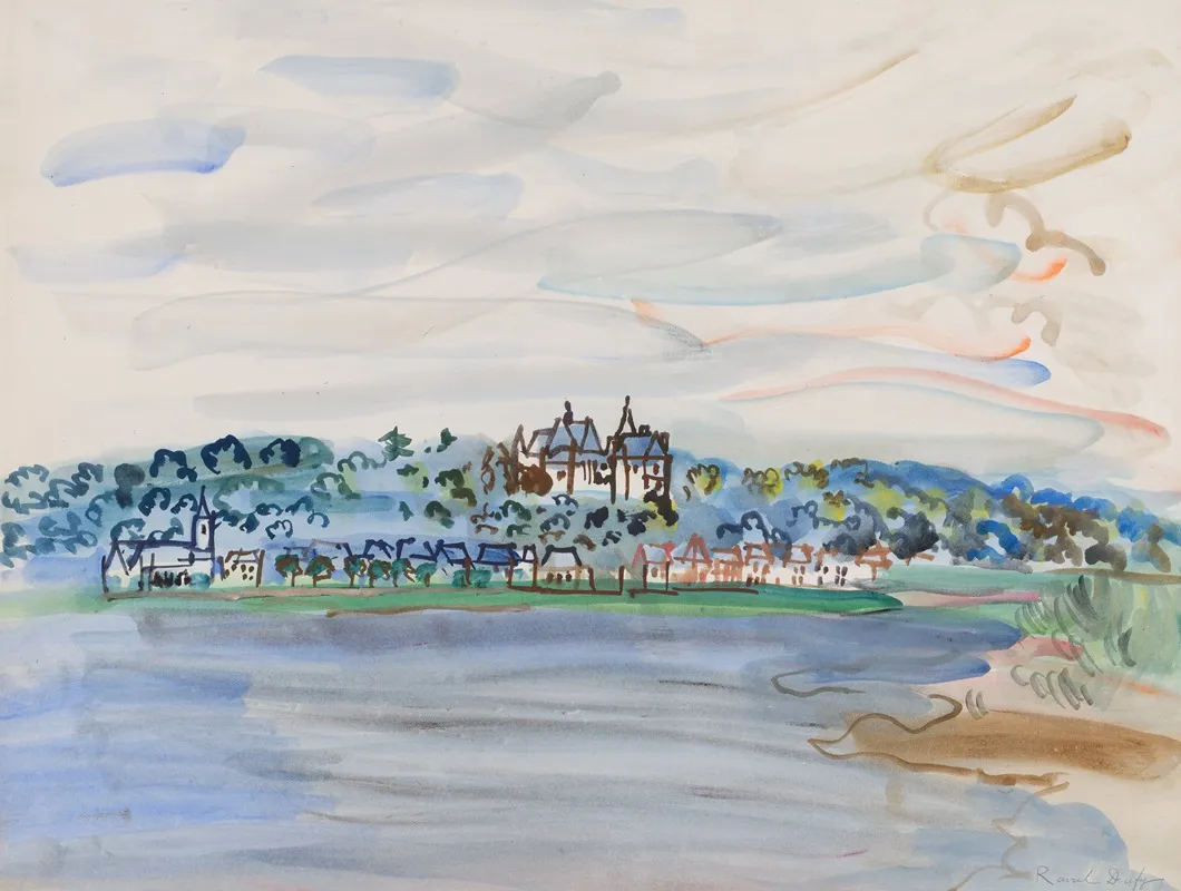 Le Chateau De Chaumont Sur Les Bords De La Loire Wall Art by Raoul Dufy - High-Resolution Digital Print