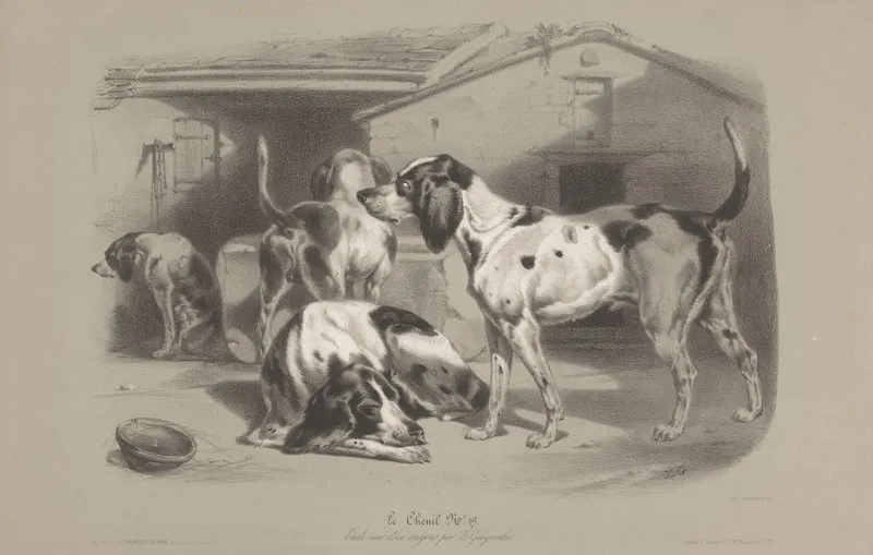 Le Chenil Wall Art by Joseph Zephyris Gengembre - High-Resolution Digital Print