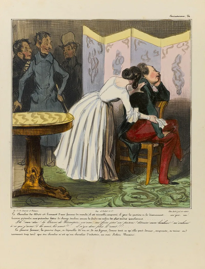 Le Chevalier Des Adrets Est Lamant Dune Femme Du Monde Il Est Aimable Empresse Il Joue La Passion Et Le Devouement