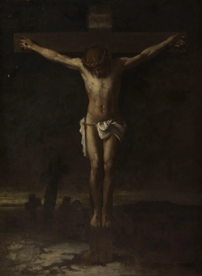 Le Christ En Croix 2 Wall Art by Alexis Marie Louis Douillard - High-Resolution Digital Print