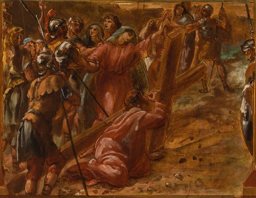 Le Christ Portant Sa Croix Wall Art by Louis-Antoine-Léon Riesener - High-Resolution Digital Print