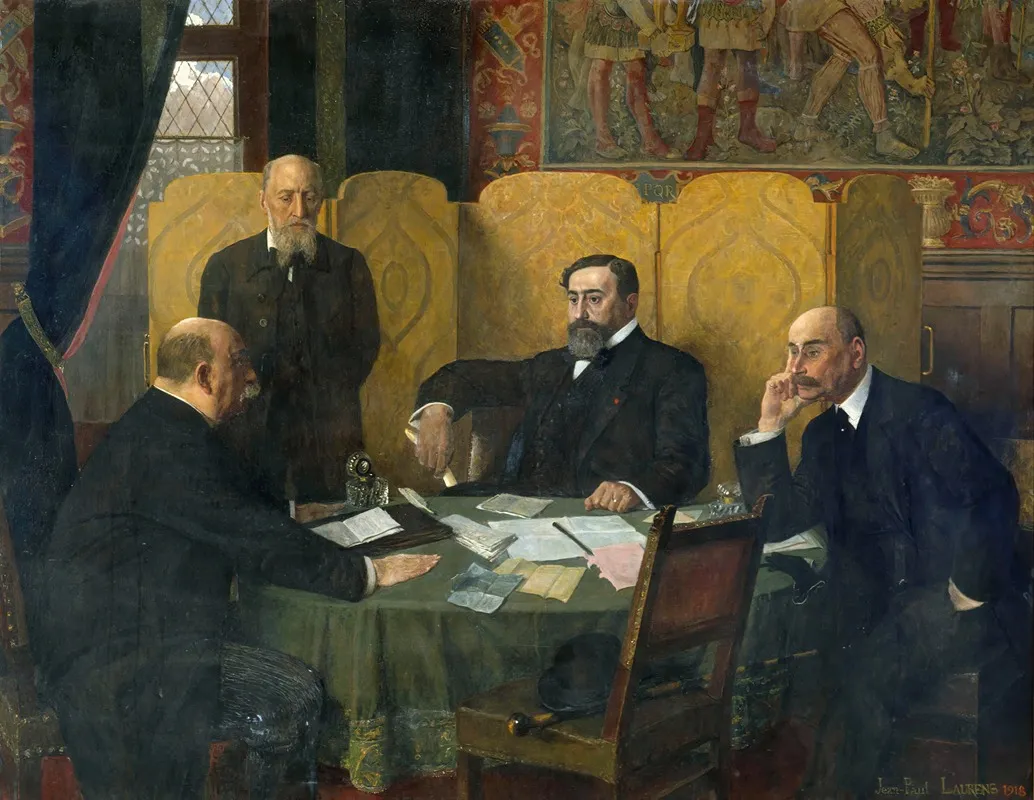 Le Comite De Securite De La Ville De Paris Et Du Departement De La Seine Pendant La Guerre De 1914 1918 Wall Art by Jean-Paul Laurens - High-Resolution Digital Print