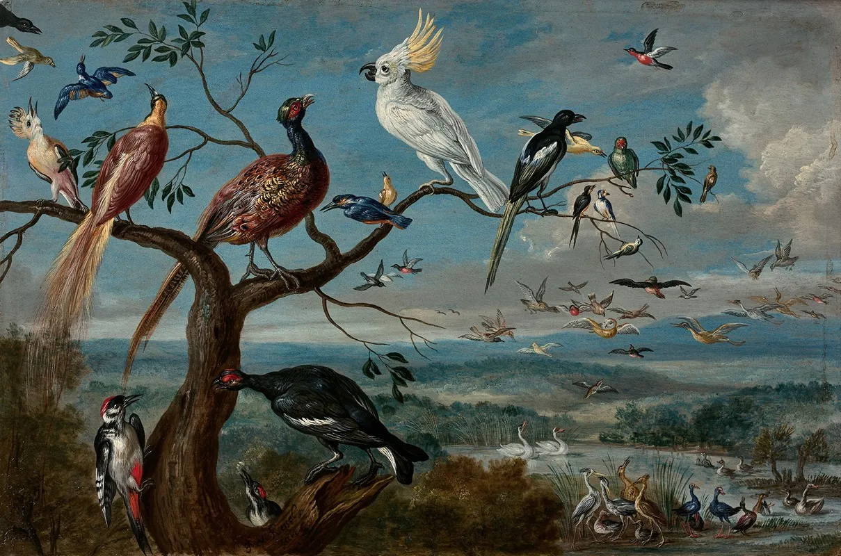 Le Concert Des Oiseaux Wall Art by Jan Van Kessel The Elder - High-Resolution Digital Print