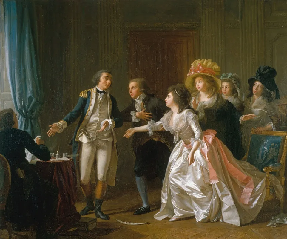 Le Contrat De Mariage Interrompu Wall Art by Michel Garnier - High-Resolution Digital Print