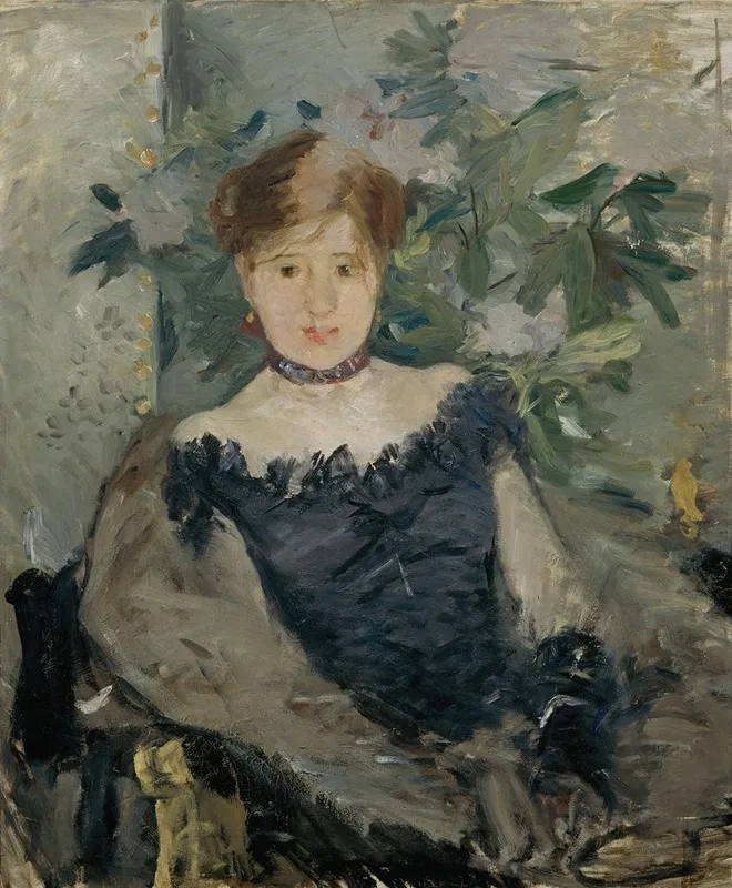 Le Corsage Noir Wall Art by Berthe Morisot - Canvas Print