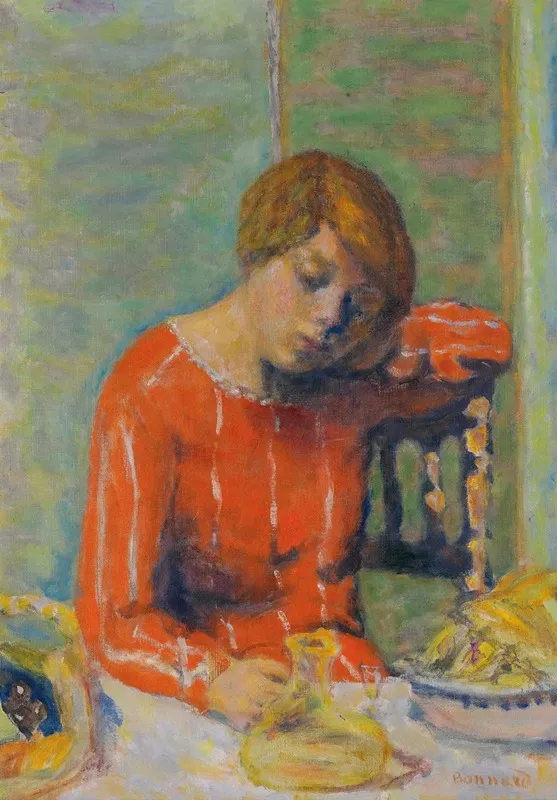 Le Corsage Raye Wall Art by Pierre Bonnard - High-Resolution Digital Print