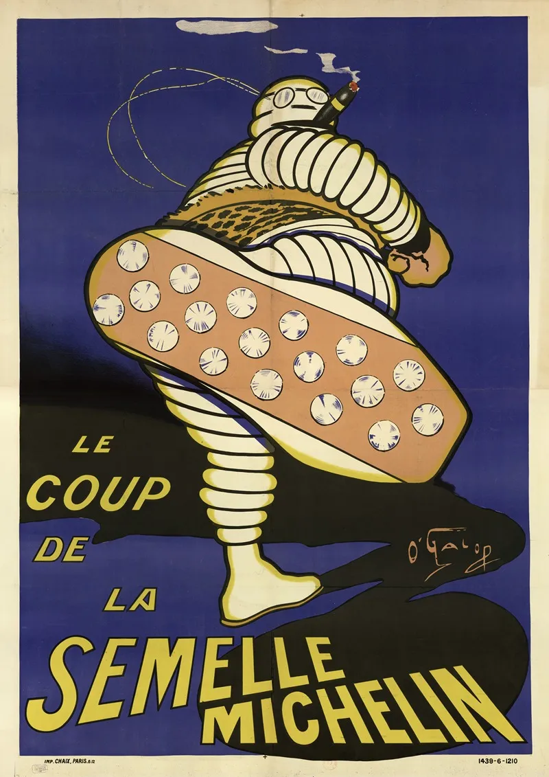 Le Coup De La Semelle Michelin Wall Art by O'Galop - High-Resolution Digital Print