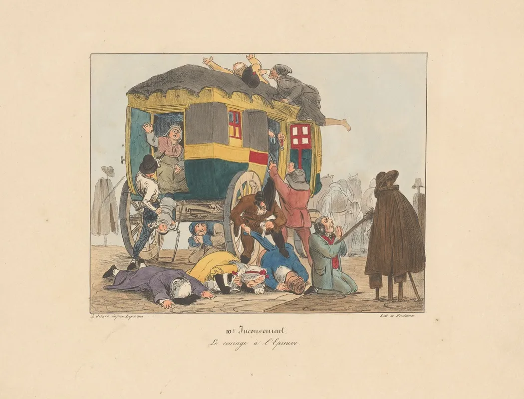 Le Courage A Lepreuve Wall Art by Joseph Ambroise Jobard - High-Resolution Digital Print