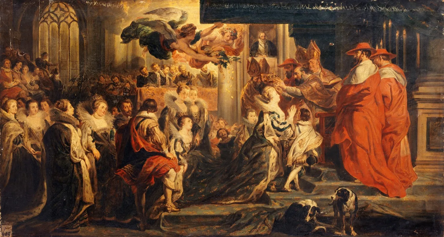 Le Couronnement De Marie De Medicis Le 13 Mai 1610 Wall Art by Alexandre Marie Colin - High-Resolution Digital Print