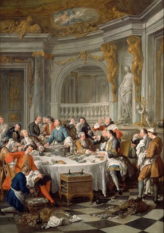 Le Dejeuner Dhuitres Wall Art by Jean-François de Troy - High-Resolution Digital Print