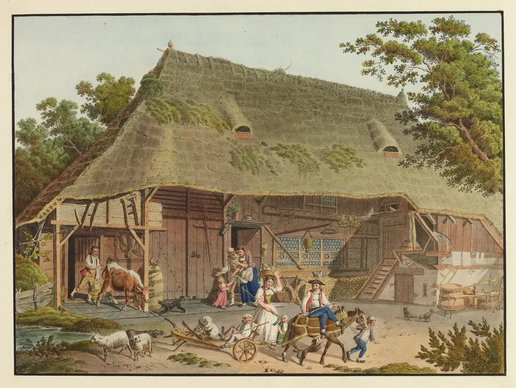 Le Depart Du Laboureur Wall Art by Karl Ludwig Zehender - High-Resolution Digital Print
