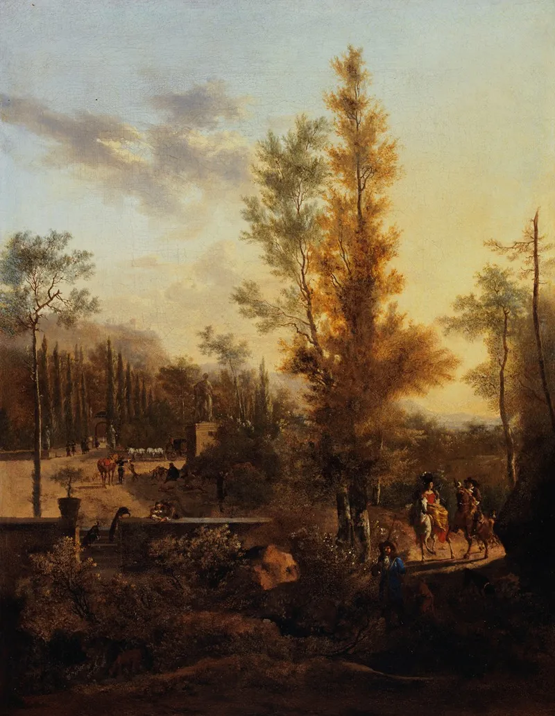 Le Depart Pour La Chasse Wall Art by Frederik de Moucheron - High-Resolution Digital Print