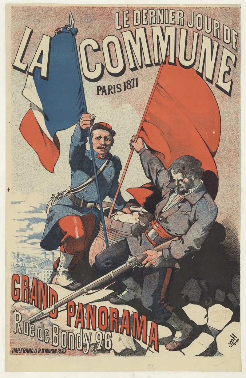Le Dernier Jour De La Commune Paris 1871 Grand Panorama Wall Art by Léon Choubrac - High-Resolution Digital Print