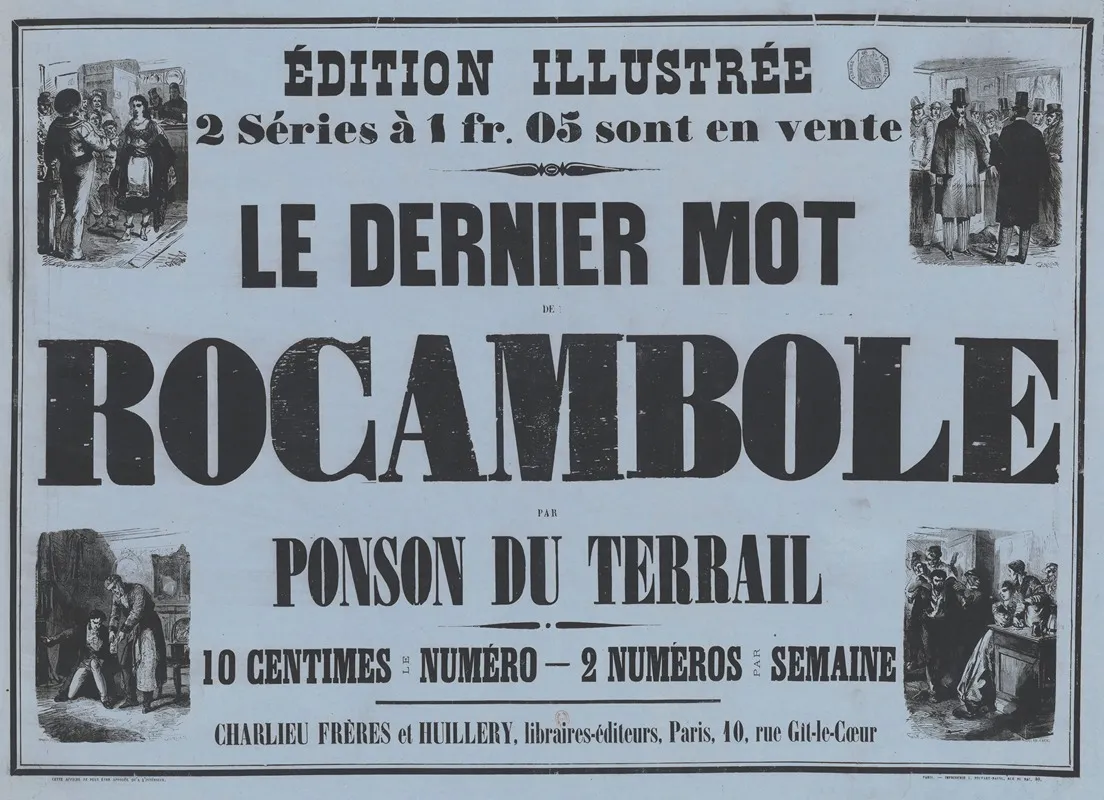 Le Dernier Mot De Rocambole Par Ponson Du Terrail Wall Art by J. Gerlier - High-Resolution Digital Print