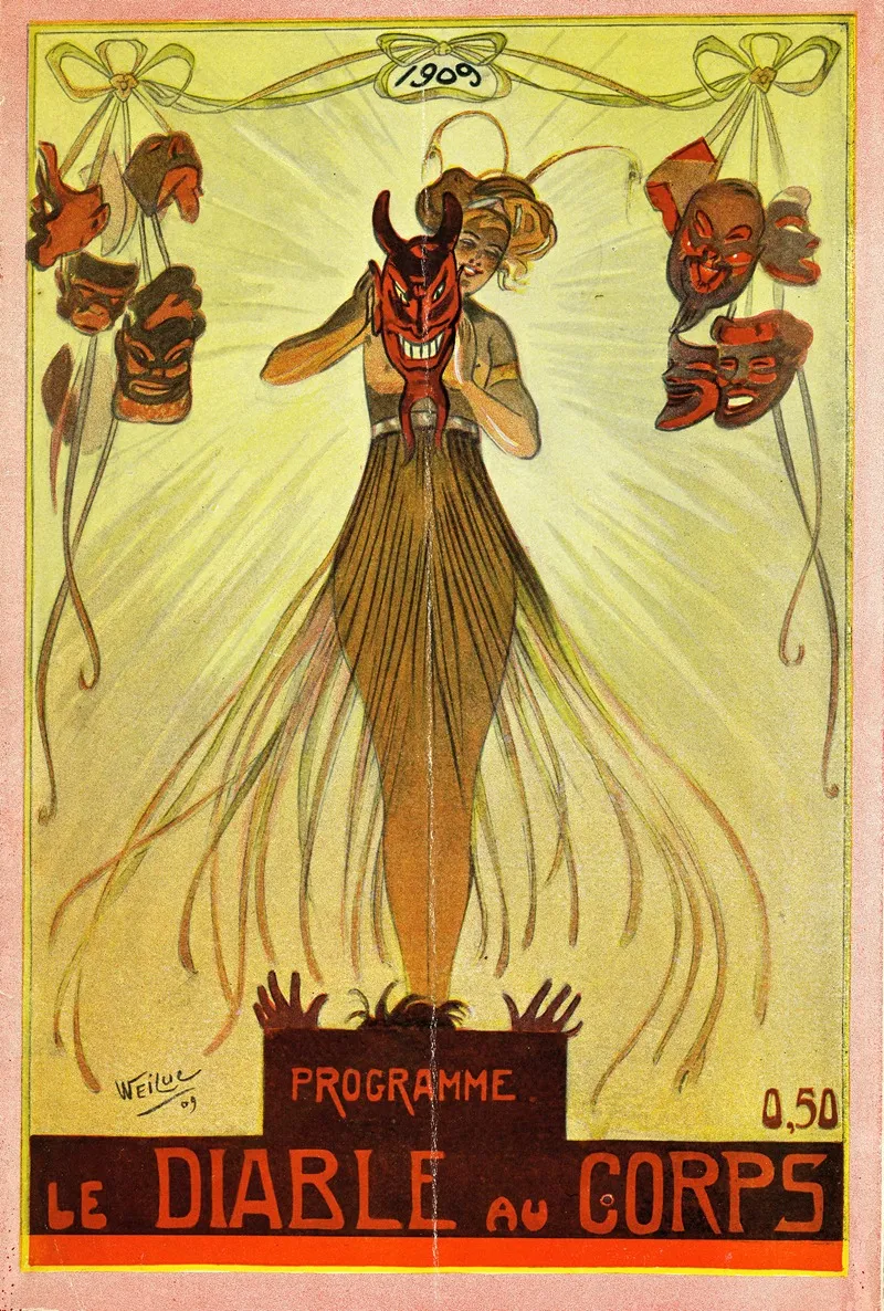 Le Diable Au Corps Wall Art by Lucien Henri Weil - High-Resolution Digital Print