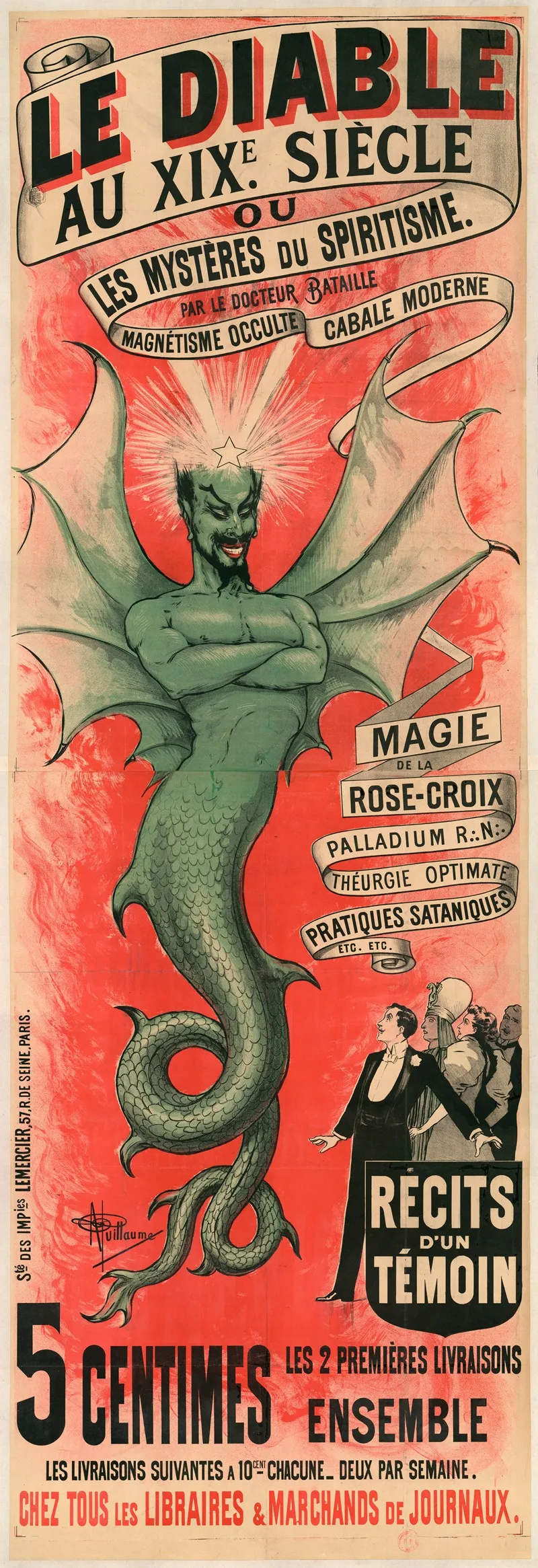 Le Diable Au Xixe Siecle Ou Les Mysteres Du Spiritisme Par Le Docteur Bataille Wall Art by Albert Guillaume - High-Resolution Digital Print