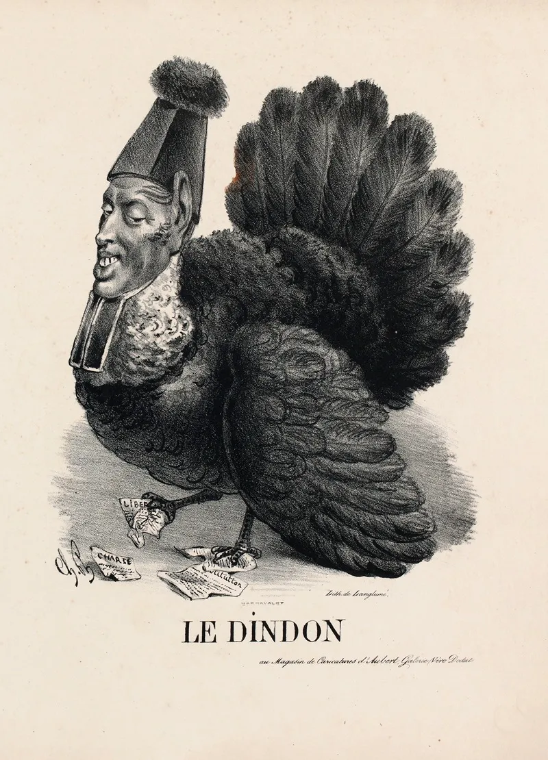 Le Dindon Wall Art by Charles Philipon - High-Resolution Digital Print