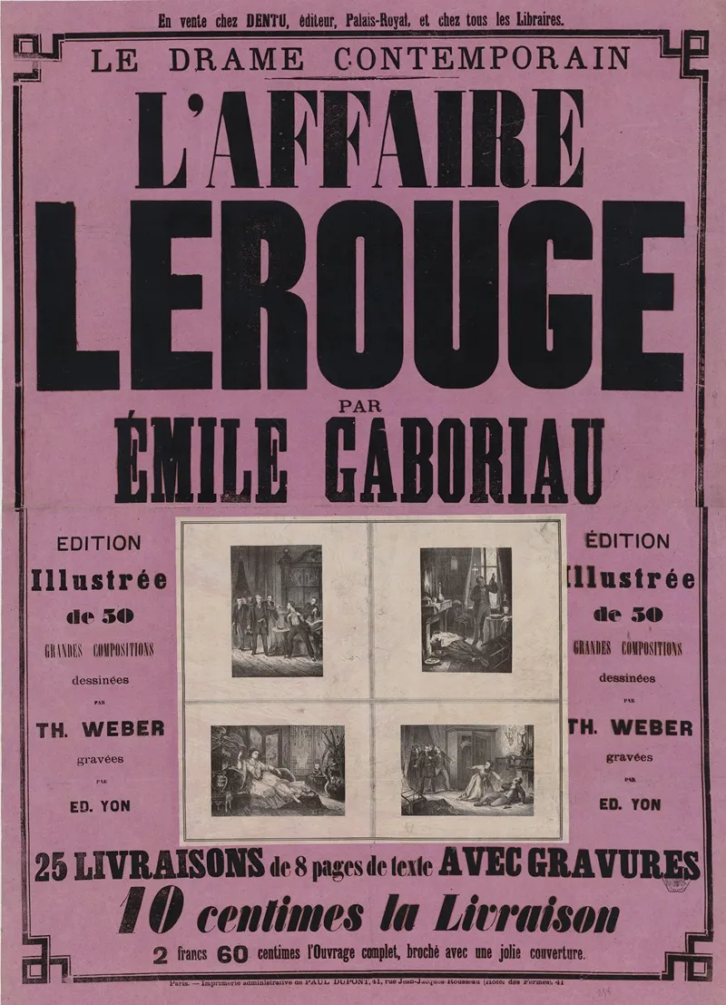 Le Drame Contemporain Laffaire Lerouge Par Emile Gaboriau Wall Art by Theodor Weber - High-Resolution Digital Print