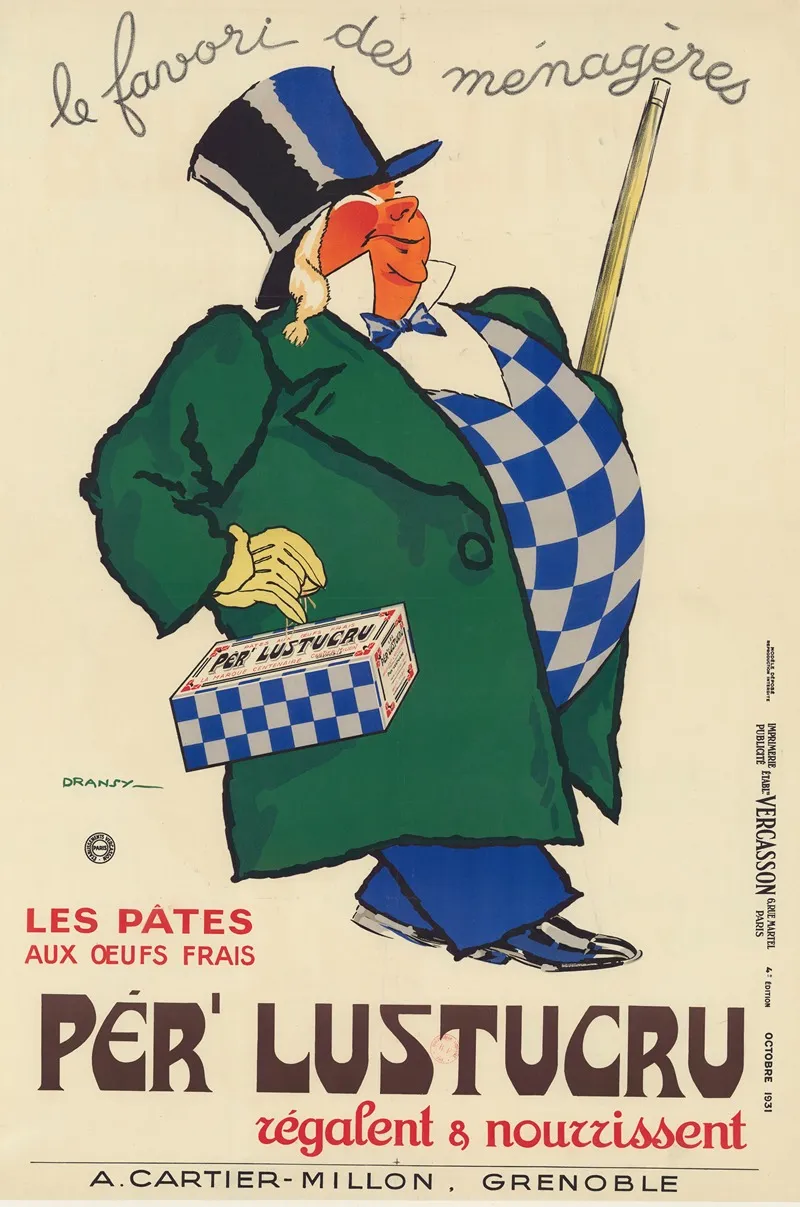 Le Favori Des Menageres Les Pates Aux Oeufs Frais Per Lustucru Regalent Et Nourissent Wall Art by Dransy - High-Resolution Digital Print