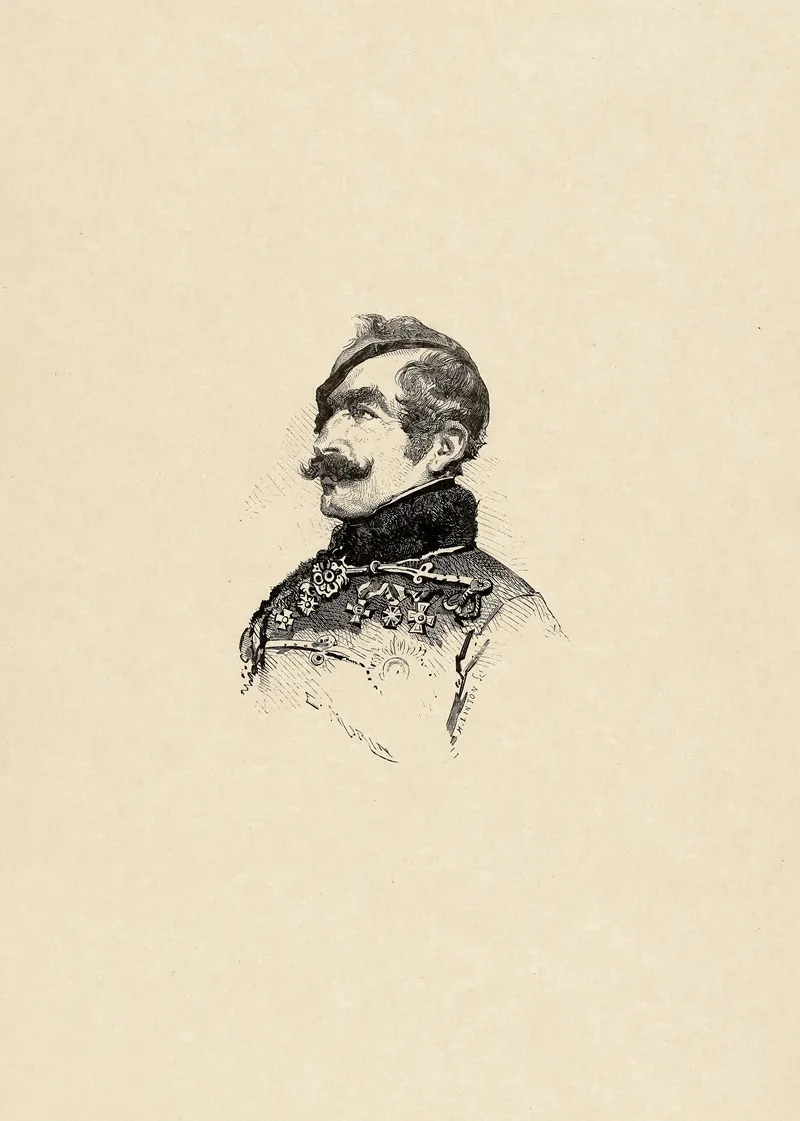 Le Feld Marechal Schlick Commandant General De Larmee Autrichienne En Italie Wall Art by Edmond Morin - High-Resolution Digital Print
