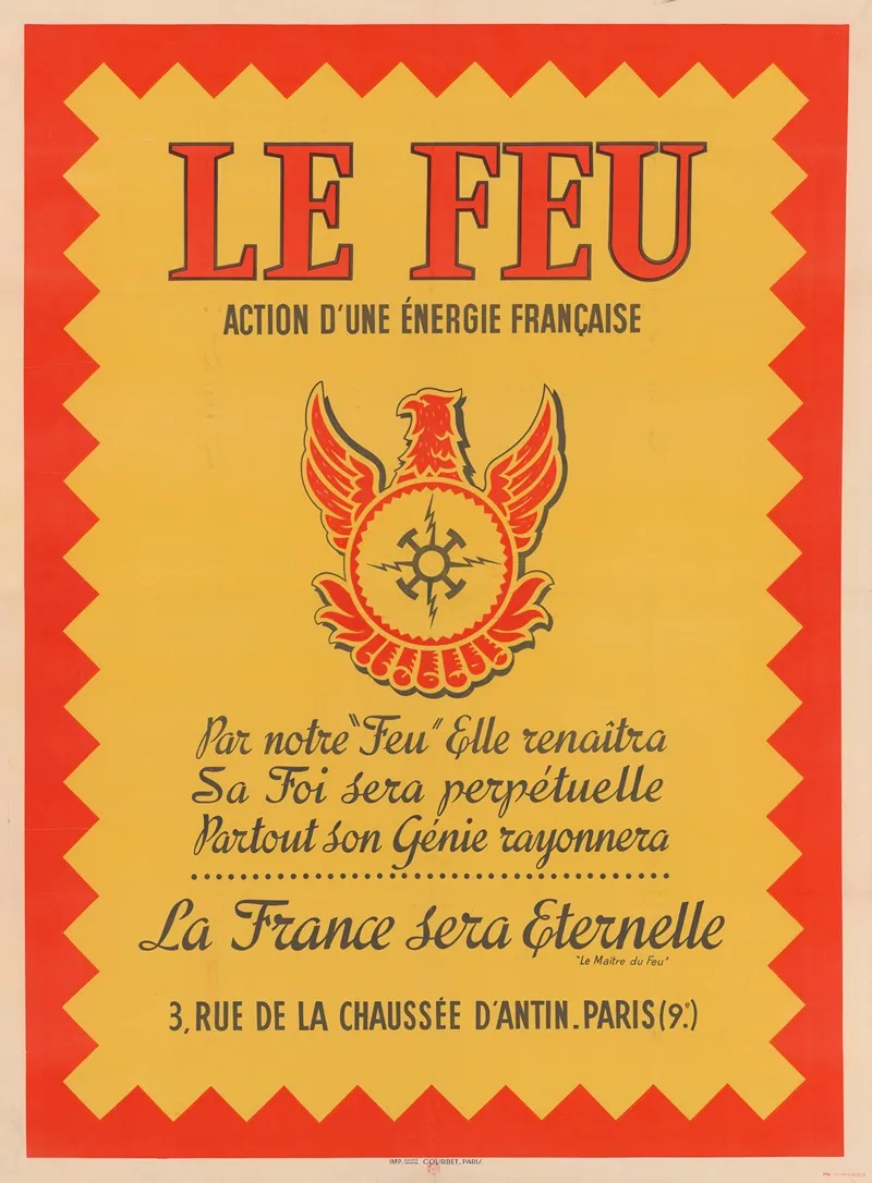 Le Feu Action Dune Energie Francaise Wall Art by Imp. Courbet - High-Resolution Digital Print