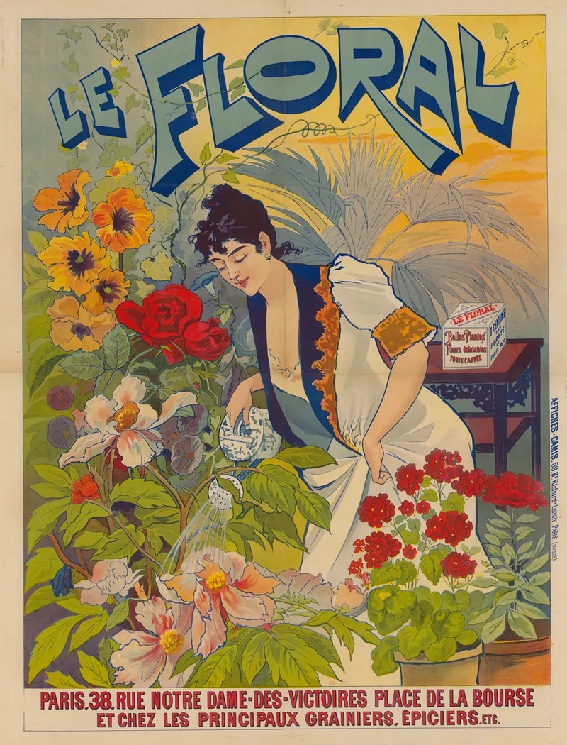 Le Floral Wall Art by Imp. Camis - High-Resolution Digital Print