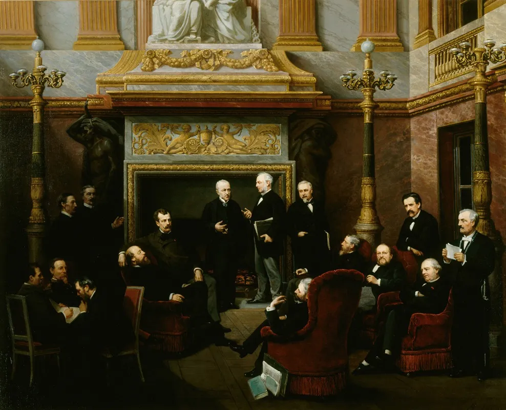 Le Fumoir De Lassemblee Nationale Au Chateau De Versailles En 1876