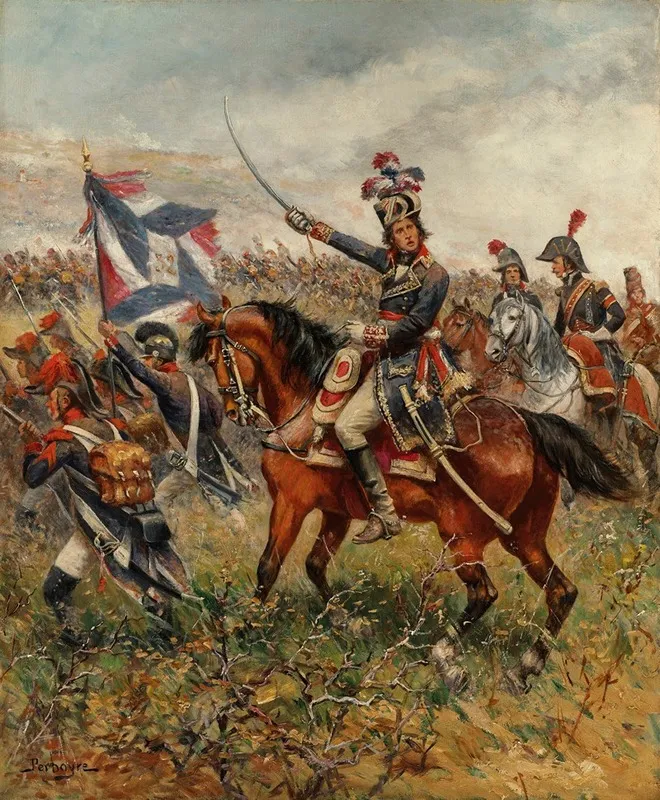 Le General Charles Pierre Francois Augereau A La Bataille De Castiglione Wall Art by Paul Emile Léon Perboyre - High-Resolution Digital Print