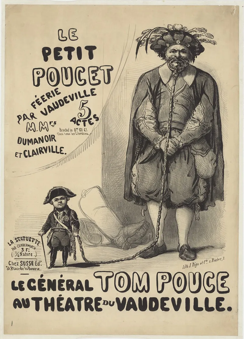 Le General Tom Pouce Au Theatre Du Vaudeville Wall Art by Lith. J. Rigo et Cie - High-Resolution Digital Print