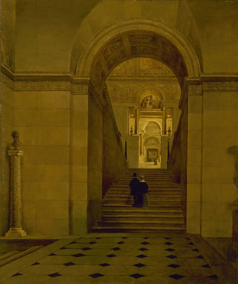 Le Grand Escalier Du Louvre Wall Art by Victor Duval - High-Resolution Digital Print