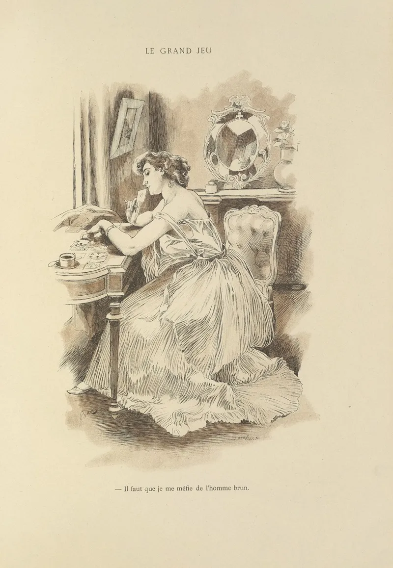 Le Grand Jeu Wall Art by Ferdinand Bac - High-Resolution Digital Print