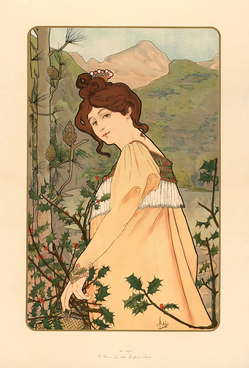 Le Gui Et Le Houx 2 Wall Art by Jane Atché - High-Resolution Digital Print