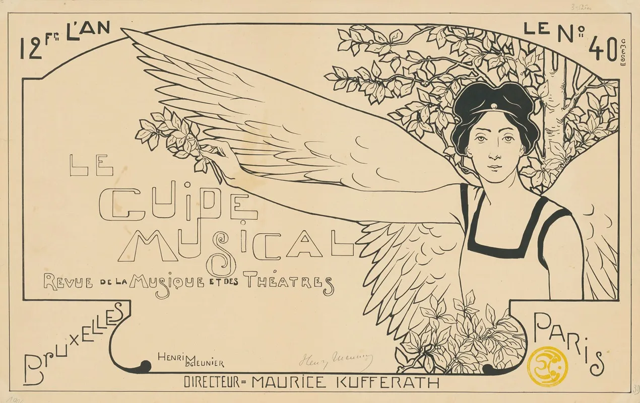 Le Guide Musical Revue De La Musique Et Des Theatres Wall Art by Henri Meunier - High-Resolution Digital Print