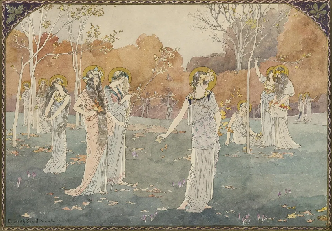 Le Jardin Des Vierges 2 Wall Art by Elisabeth Sonrel - High-Resolution Digital Print