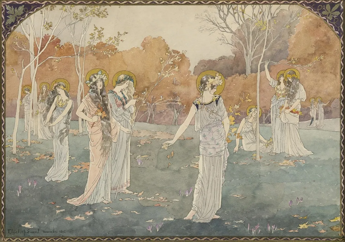 Le Jardin Des Vierges Wall Art by Elisabeth Sonrel - High-Resolution Digital Print