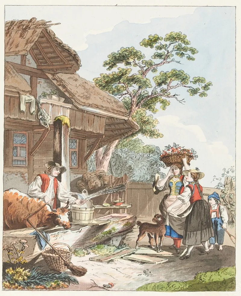 Le Jeu Deau Rustique Wall Art by Sigmund Freudenberger - High-Resolution Digital Print