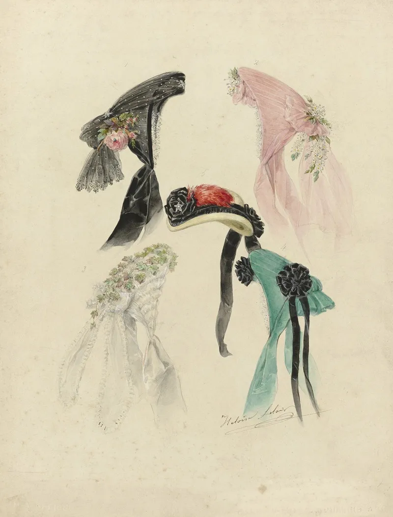 Le Journal Des Dames Et Des Demoiselles 1865 No 760 Pl 15 Wall Art by Héloïse Leloir-Colin - High-Resolution Digital Print