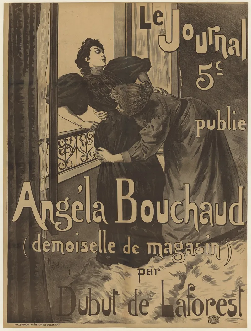 Le Journal Publie Angela Bouchaud Demoiselle De Magasin Par Dubut De Laforest Wall Art by Henry Gerbault - High-Resolution Digital Print