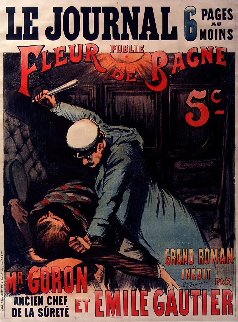 Le Journal Publie Fleur De Bagne Grand Roman Par Mr Goron Et Emile Gautier Wall Art by Paul Balluriau - High-Resolution Digital Print