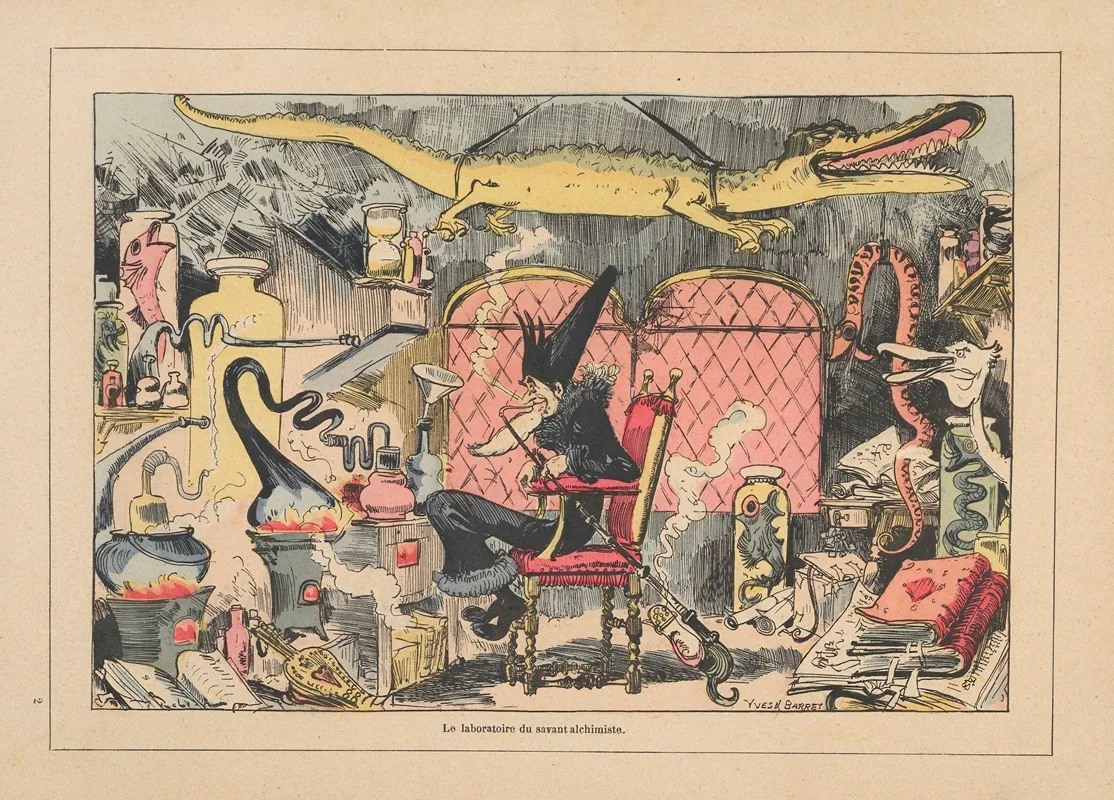Le Laboratoire Du Savant Alchimiste Wall Art by Albert Robida - High-Resolution Digital Print