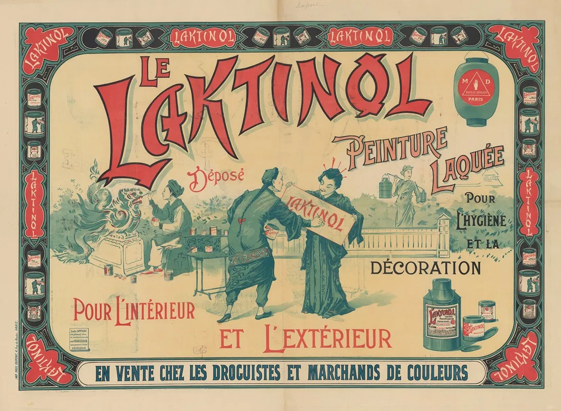 Le Laktinol Peinture Laquee Pour Lhygiene Et La Decoration Pour Linterieur Et Lexterieur Wall Art by Imp. Paul Dupont - High-Resolution Digital Print