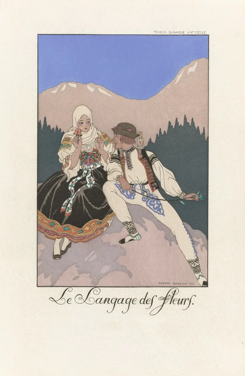 Le Langage Des Fleurs Wall Art by George Barbier - High-Resolution Digital Print