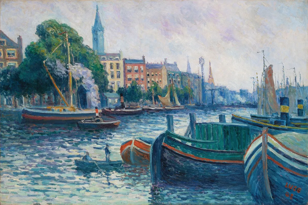 Le Leuvehaven Rotterdam Wall Art by Maximilien Luce - High-Resolution Digital Print